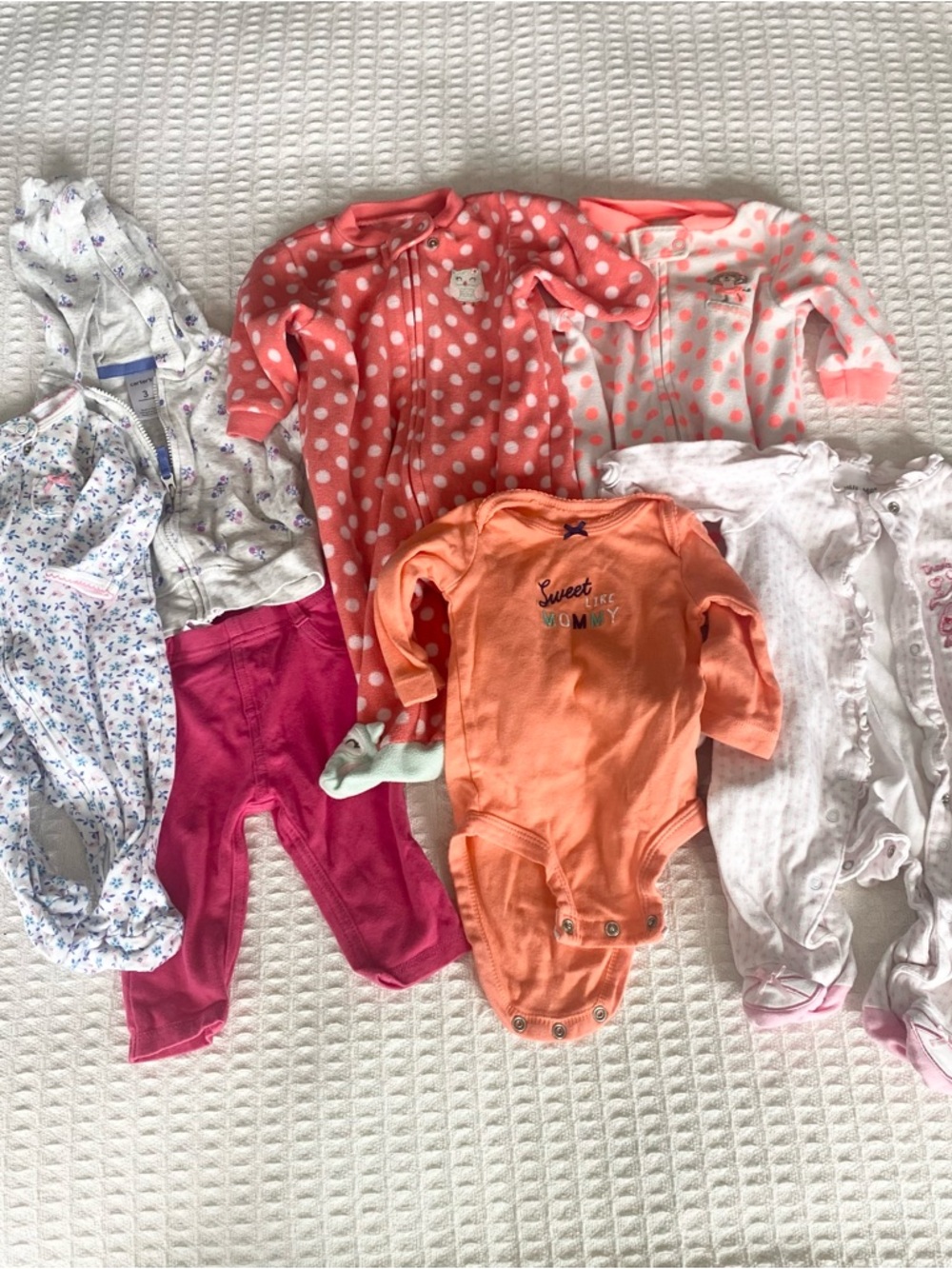 Infant 3M footie onesie clothing bundle